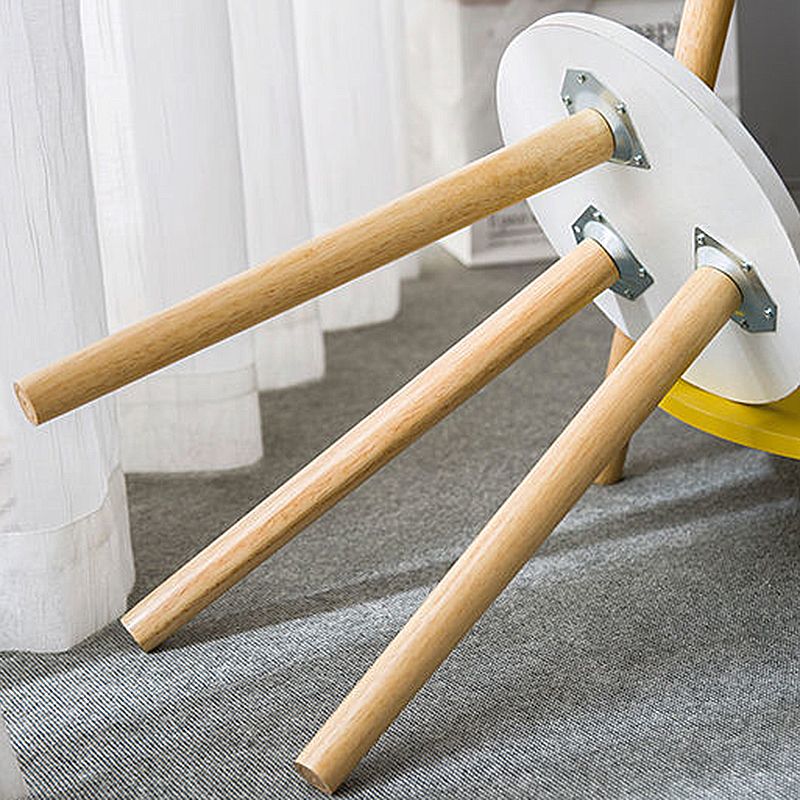 18.5/20.4/21.6" Tall Modern 3 Legs Side Table Wooden Round Top End Table with Shelf