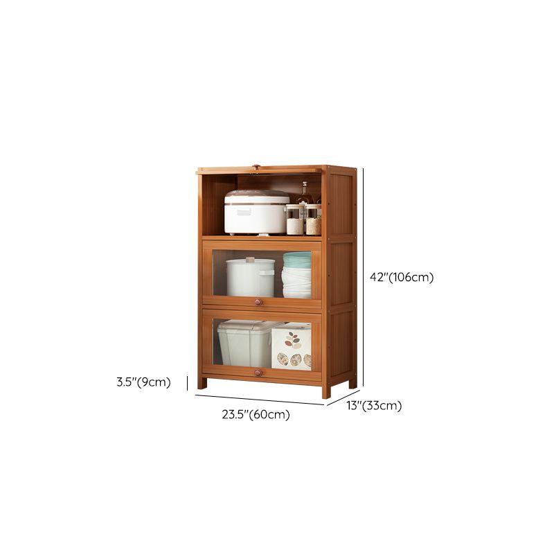 Brown Bamboo Kitchen Server Modern Dining Server for Living Room Clearhalo 'buffet_sideboard' 'Buffets & Sideboards' 'furn' 'furn_buffet_sideboard' 'Furniture' 'Kitchen & Dining Furniture' 1200x1200_1c2b2b9d-6005-4666-a287-9ec7cf01a921