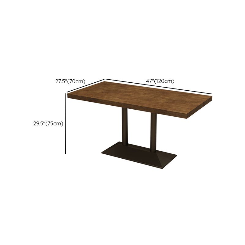 Industrieel 1/2/5 stuks meubels vaste houten rechthoek eetkamer meubels in bruin gezet