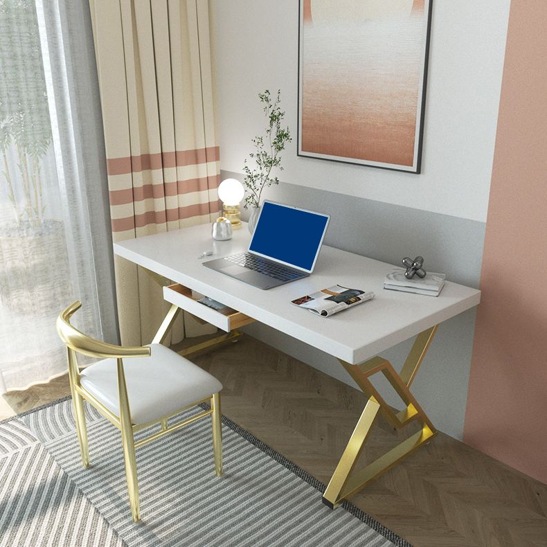 Massief hout rechthoekig schrijfbureau 29,53-inch hoge bureau