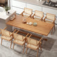 Rectangle 1/2/5/7 Pieces Dining Set Acrylic Base Dining Furniture in Natural Clearhalo 'Dining Room Sets' 'Dining Tables & Seating' 'dining_room_set' 'furn' 'furn_dining_room_set' 'Furniture' 'Kitchen & Dining Furniture' 1200x1200_1c2d663e-8915-447a-9532-d5cee5396fbf