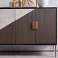 Glam -stijl dressoir houten dressoir met metalen benen voor woonkamer