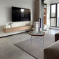 Modern Cross Legs Coffee Table Round Glass Top Coffee Cocktail Table for Living Room Clearhalo 'Coffee & Accent Tables' 'Coffee Tables' 'coffee_tables' 'furn' 'furn_coffee_tables' 'Furniture' 'Living Room Furniture' 1200x1200_1c2e6630-bb92-4a37-9734-14505dd6ac04