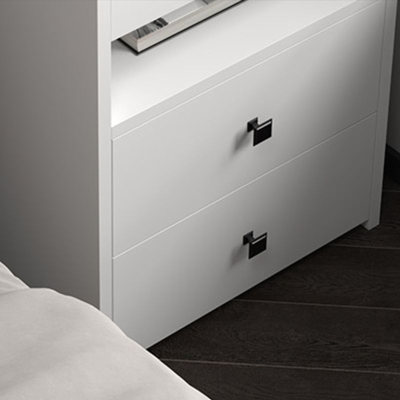 Modern Open Storage Nightstand 2-Drawer 24 Inch H Imitation Wood Night Table Clearhalo 'Bedroom Furniture' 'furn' 'furn_night_stand' 'Furniture' 'night_stand' 'Nightstands' 1200x1200_1c31001b-1df3-45bb-ab5a-ab45cdf59725