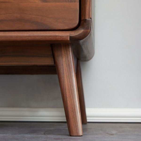 Moderne woonkamer Curio Kast Massief hout met open opslag