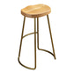 Tabouret de comptoir en bois de style contemporain Tabouret de bar sans dossier avec pieds en métal
