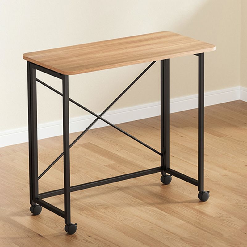 Home pliant contemporain bureau d'écriture 29,5 "H bureau de bureau rectangulaire avec roues