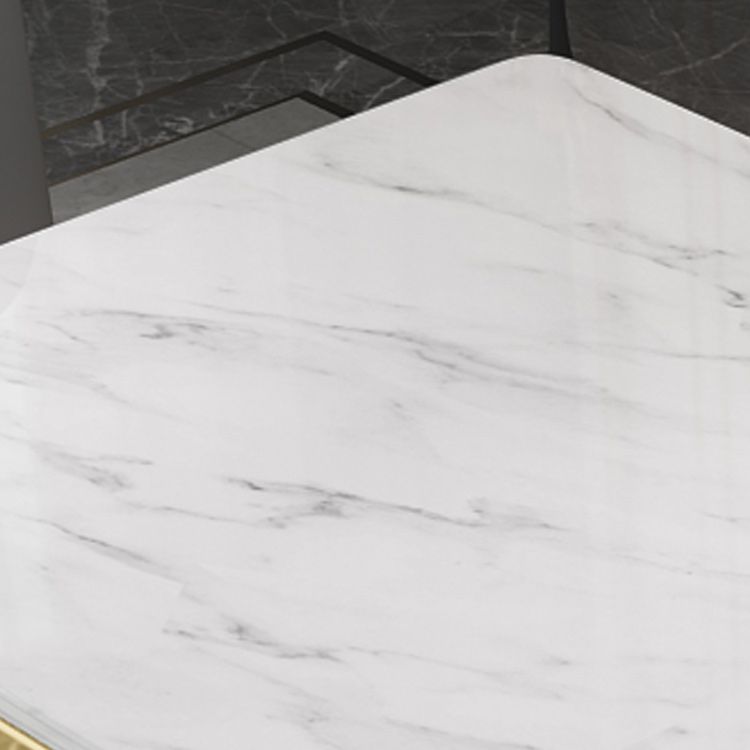 Tavolo da rettangolo di lusso tradizionale tradizionale tavolo da pietra con base piedistallina