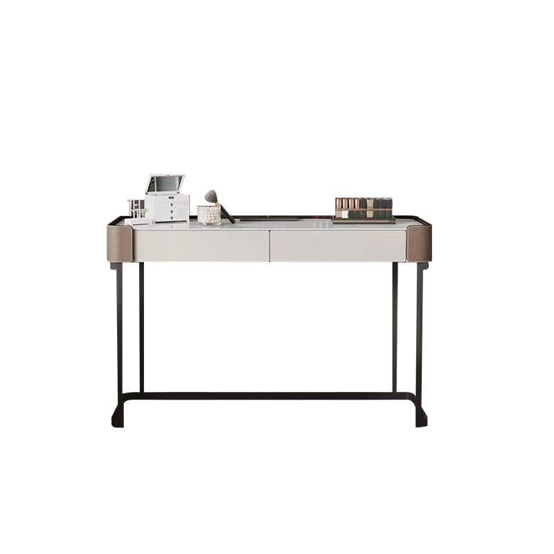 2-Drawer Vanity Makeup Table Stool Set Stone Top Dressing Table Clearhalo 'Bedroom Furniture' 'furn' 'furn_makeup_vanities' 'Furniture' 'Makeup Vanities' 'makeup_vanities' 1200x1200_1c3804e0-ae89-4944-ab6e-bdcc21f2790d