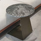 Tavolino contemporaneo di pietra rotonda C, dia 15,7 "/17,7" /19.7 "