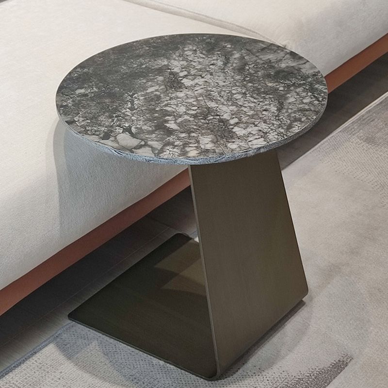 Tavolino contemporaneo di pietra rotonda C, dia 15,7 "/17,7" /19.7 "