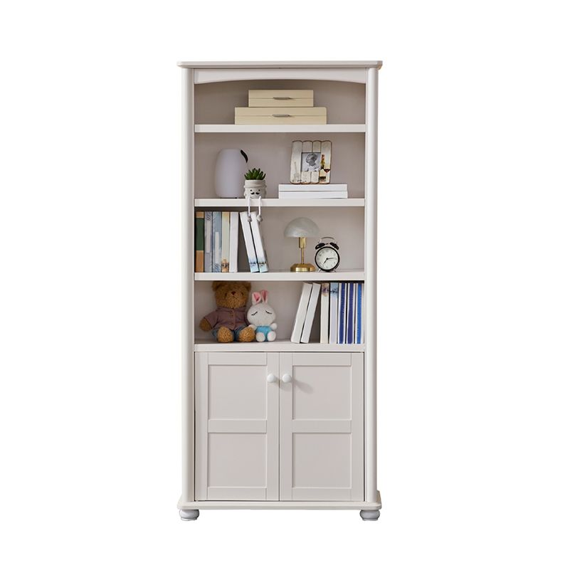 Wooden Closed Back Bookcase Contemporary Standard Bookshelf with Shelves