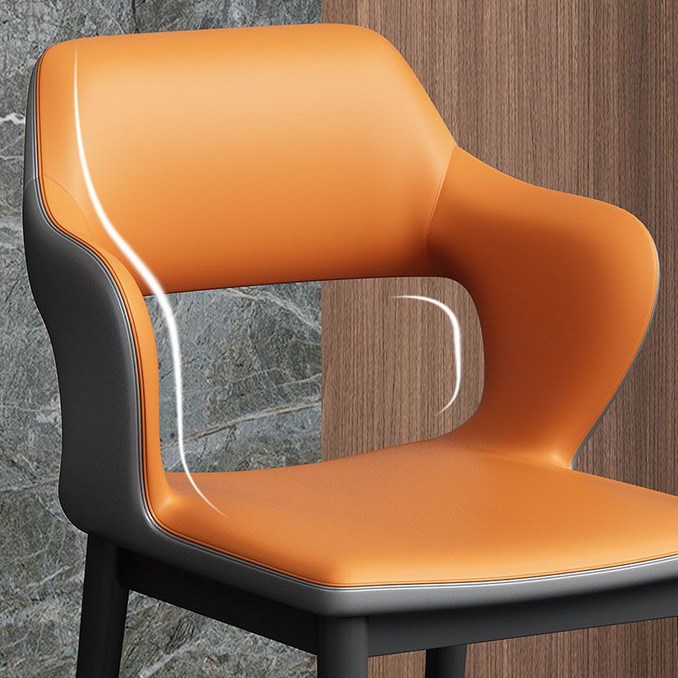 Industriestil Arm Speisestuhl Kunstleder offener Esszimmer für Wohnzimmer offener Rücken