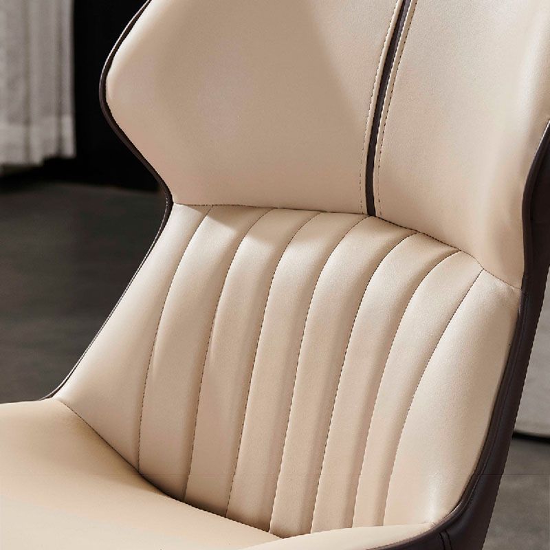 Contemporary Wingback Dining Side Chair Kitchen Leather Dining Chair Clearhalo ' kitchen&dining_furn' 'Dining Chairs' 'Dining Tables & Seating' 'dining_chair' 'furn' 'furn_dining_chair' 'Furniture' 'furniture_dining_chair' 'Kitchen & Dining Furniture' 'kitchen' 1200x1200_1c3eaa7a-4662-445c-a4d6-4701379420c4