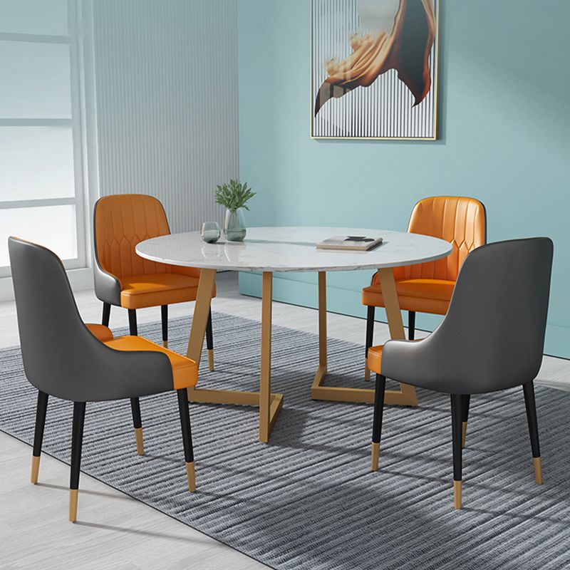 1/4/5/7 Pcs Metal Glam Dining Room Set with Round Table and Chairs Dining Set Clearhalo 'Dining Room Sets' 'Dining Tables & Seating' 'dining_room_set' 'furn' 'furn_dining_room_set' 'Furniture' 'furniture_dining_room_set' 'Kitchen & Dining Furniture' 'kitchen&dining_furn' 'kitchen' 1200x1200_1c3ed2c3-e610-4a90-b0e8-913d4b75726c