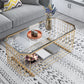 Gold Metal Frame Coffee Table Luxurious Cocktail Table with Storage Clearhalo 'Coffee & Accent Tables' 'Coffee Tables' 'coffee_tables' 'furn' 'furn_coffee_tables' 'Furniture' 'Living Room Furniture' 1200x1200_1c3f7f5c-0c99-4f47-a4a5-9afe631d0a18