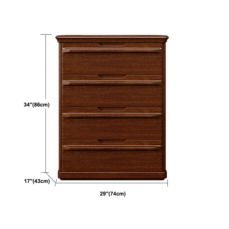 16.9 "W bruin opbergkist dressoir walnoot verticale opbergkast met laden