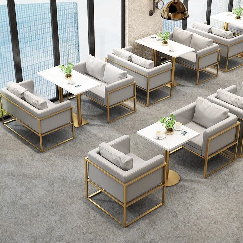 Mesa de comedor de estilo industrial Mesa de piedra sinterizada para el comedor