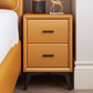 19 "H Moderne Nachttisch-Kunstleder 2-Drawer-Aufbewahrungstisch mit Beinen