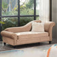 Chaise longue moderna da salotto con braccioli arrotolati e imbottita
