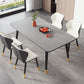Rectangular Sintered Stone Dining Table Modern 4 Legs Furniture in Matte Finish Clearhalo 'Dining Tables & Seating' 'Dining Tables' 'dining_table' 'furn' 'furn_dining_table' 'Furniture' 'Kitchen & Dining Furniture' 1200x1200_1c432edf-e343-424a-a280-3eae3d08457d