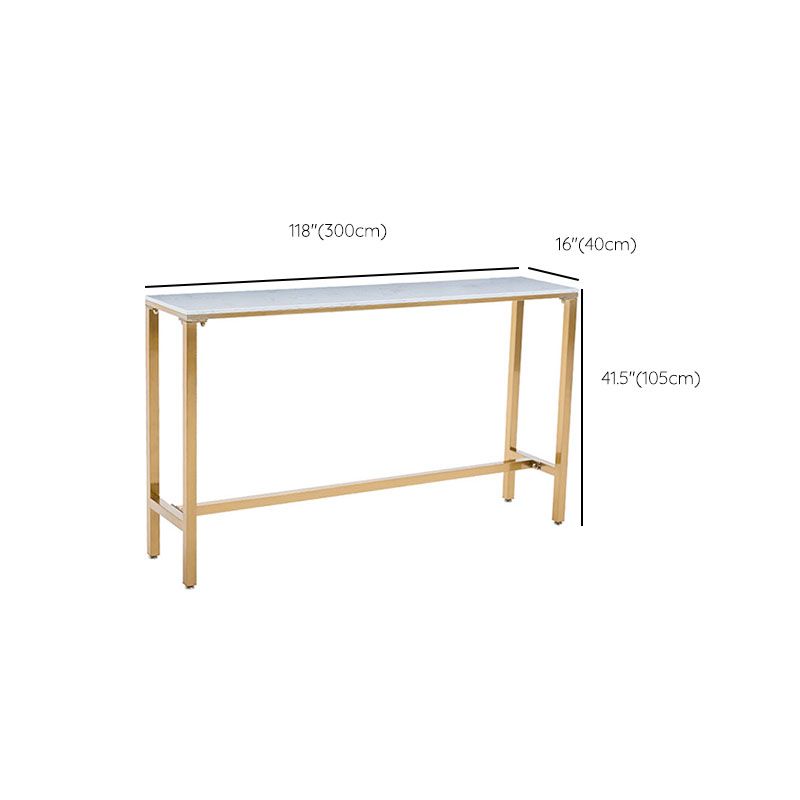 Glam Rectangle Bar Table Set 1/4/7 Pieces Faux Marble Fixed Counter Table Set Clearhalo 'Bar Furniture' 'furn' 'furn_home_bar_bar_sets' 'Furniture' 'Home Bars & Bar Sets' 'home_bar_bar_sets' 'Kitchen & Dining Furniture' 1200x1200_1c434cb1-590b-4def-a9a1-7757d7a3cd44