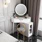 Glam White/Grey Makeup Vanity Desk Slate Top Vanity Makeup Table Set