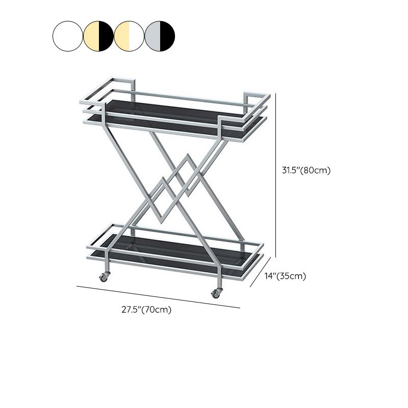 Open Storage Modern Prep Table Home Dining Rectangular Prep Table