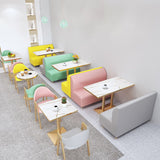 Chaise de salle à manger rembourrée chaise de salle à manger à l'arrière avec des jambes en métal doré