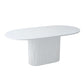 Oval Shape White Tone Table Simplicity Pedestal Table for Dining Room Clearhalo ' dining_table' 'Dining Tables & Seating' 'Dining Tables' 'furn' 'furn_dining_table' 'Furniture' 'furniture_dining_table' 'Kitchen & Dining Furniture' 'kitchen&dining_furn' 'kitchen' 'kitchen_dining_table' 1200x1200_1c492750-5338-4334-be89-709b79f79b58
