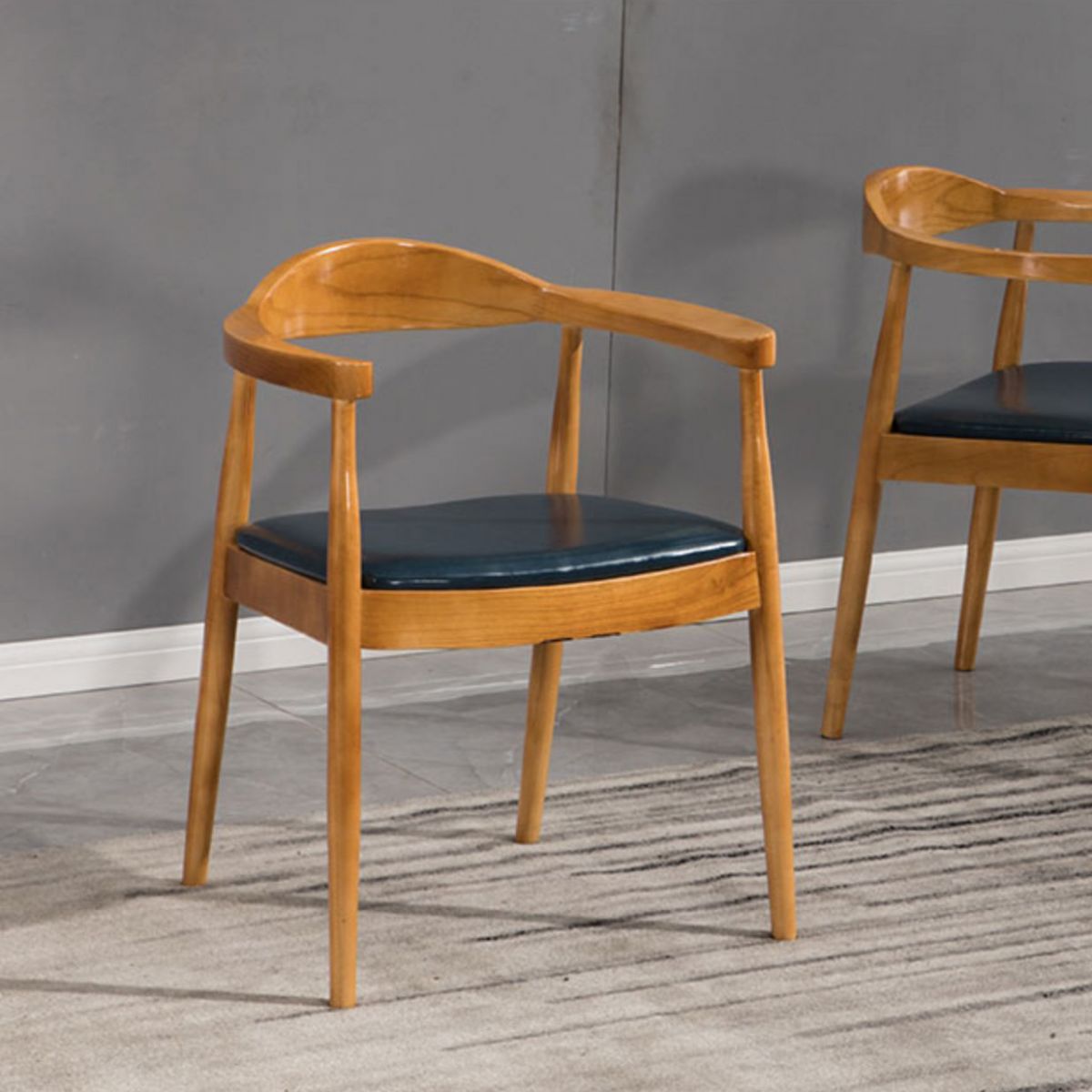 Modern Style Wood Dining Chair Stackable Open Back Dining Side Chair for Home Clearhalo ' kitchen&dining_furn' 'Dining Chairs' 'Dining Tables & Seating' 'dining_chair' 'furn' 'furn_dining_chair' 'Furniture' 'furniture_dining_chair' 'Kitchen & Dining Furniture' 'kitchen' 1200x1200_1c4b7399-1d5e-4d37-ad40-967b19fca9e6