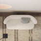 Sofá moderno de tela en color blanco, sofá estándar con brazo de esmoquin para sala de estar
