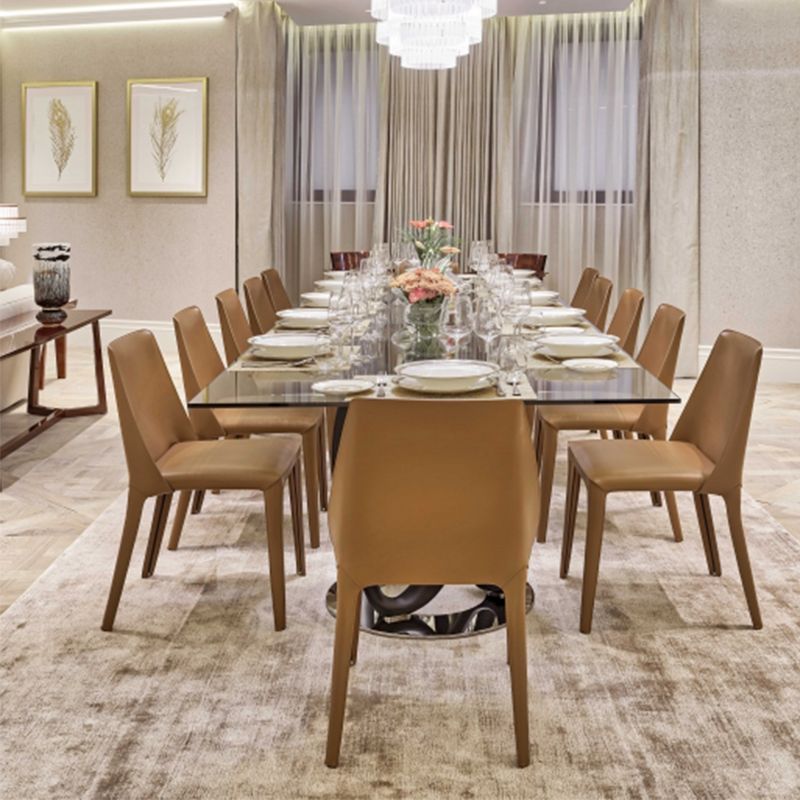 Modern Dining Chair 18'' Wide Solid Back Chair with 4 Legs for Home Use Clearhalo ' kitchen&dining_furn' 'Dining Chairs' 'Dining Tables & Seating' 'dining_chair' 'furn' 'furn_dining_chair' 'Furniture' 'furniture_dining_chair' 'Kitchen & Dining Furniture' 'kitchen' 1200x1200_1c4d900d-0daa-4000-b296-f41c4a4cd683