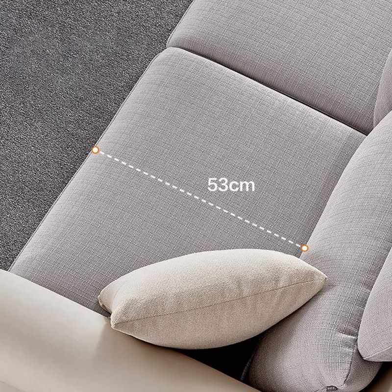 Sezionali di tessuto posteriore a cuscinetto svasato con un divano scandinavo con chaise