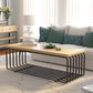 Metal Frame 1 Single Coffee Table Nordic Wood Rectangular Cocktail Table with Storage Clearhalo 'Coffee & Accent Tables' 'Coffee Tables' 'coffee_tables' 'furn' 'furn_coffee_tables' 'Furniture' 'Living Room Furniture' 1200x1200_1c4e20c7-089e-4756-a770-1cb1b3f0a756