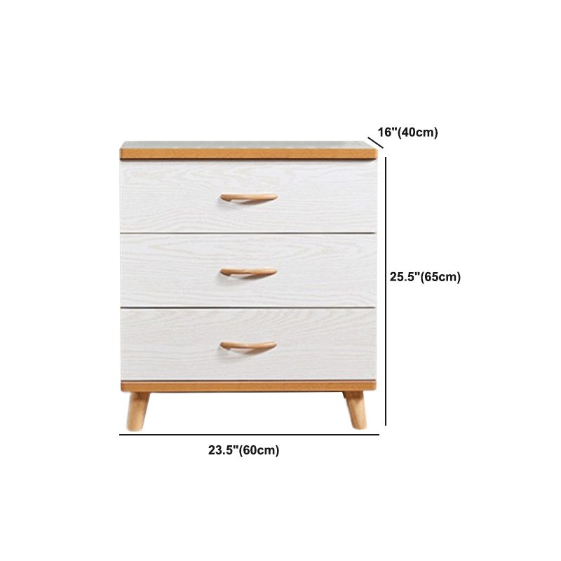 Scratch Resistant Modern Accent Chest with Soft Close Drawers in White
