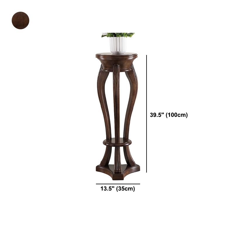 Pedestal End Table Brown Round Wood Side End Table - Distressed Surface Treatment Clearhalo 'Coffee & Accent Tables' 'End & Side Tables' 'end_side_table' 'end_side_tables' 'furn' 'furn_end_side_tables' 'Furniture' 'furniture_end_side_table' 'Living Room Furniture' 1200x1200_1c5066d3-3a68-43a6-a88b-5a773c96b41e