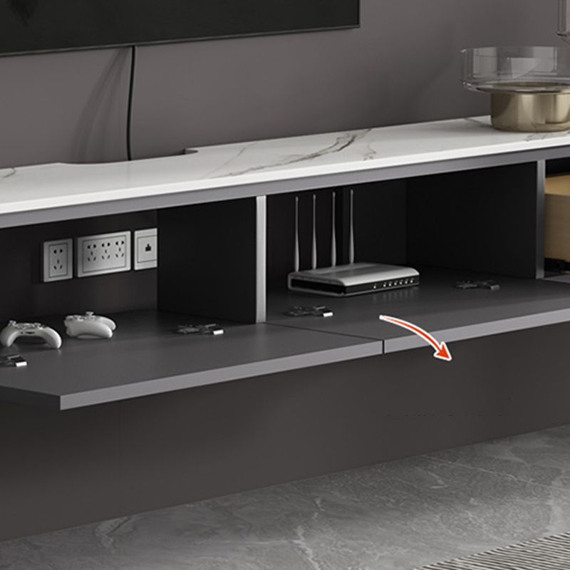 Contemporary TV Console Wall Mounted Stone Top Media Console Clearhalo 'furn' 'furn_tv_stands_entertainment_centers' 'Furniture' 'Living Room Furniture' 'TV Stands & Entertainment Centers' 'TV Stands & Media Storage Furniture' 'tv_stands_entertainment_centers' 1200x1200_1c50d34a-739d-428f-9e35-c46213401340