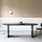 Oval Double Pedestal Modern Dining Table Black Fixed Table with Solid Wood Clearhalo ' dining_table' 'Dining Tables & Seating' 'Dining Tables' 'furn' 'furn_dining_table' 'Furniture' 'furniture_dining_table' 'Kitchen & Dining Furniture' 'kitchen&dining_furn' 'kitchen' 'kitchen_dining_table' 1200x1200_1c50d3ea-0ea2-4da9-8198-07371d2020ab