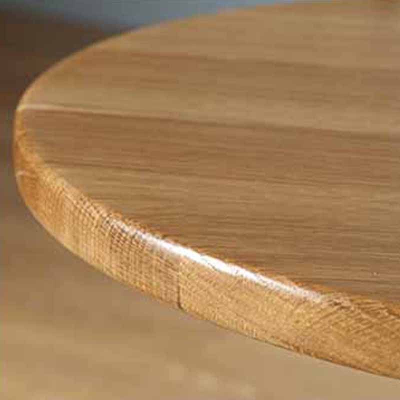 Scandinavisch ronde hout bovenste zijtafel metalen voetstuk eindtafel
