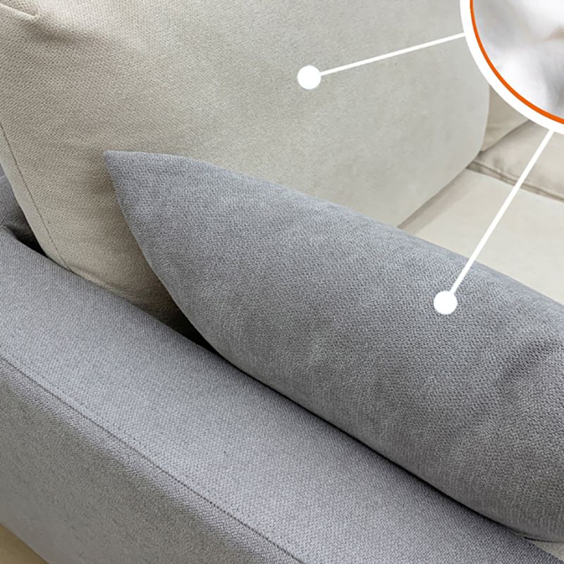 Linen Modern Standard Sofa 25.5"W Square Arm Sofa with Bolster Pillows for Living Room Clearhalo 'furn' 'furn_sofas' 'Furniture' 'furniture_sofas' 'Living Room Furniture' 'Sofa' 'sofas' 1200x1200_1c53272b-7297-4b23-acca-91956a3e7595