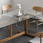 Trestle Table Clear Tempered Glass Dining Table Rectangle for Dining Room Home Clearhalo ' dining_table' 'Dining Tables & Seating' 'Dining Tables' 'Furniture' 'furniture_dining_table' 'Kitchen & Dining Furniture' 'kitchen&dining_furn' 'kitchen' 'kitchen_dining_table' 1200x1200_1c549274-e1eb-496f-900a-5aa4fc9ce103