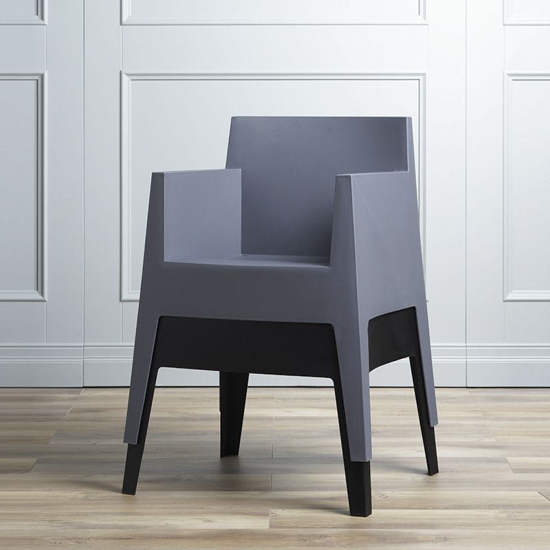 Contemporary Style Dining Chairs Arm Dining Chairs with Plastic Legs for Kitchen Clearhalo 'Dining Chairs' 'Dining Tables & Seating' 'dining_chair' 'furn' 'furn_dining_chair' 'Furniture' 'Kitchen & Dining Furniture' 1200x1200_1c55cde1-aab8-4ad0-94e8-386eb119bccb