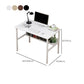 Bureau d'écriture rectangulaire en bois bureau de bureau avec des jambes en métal