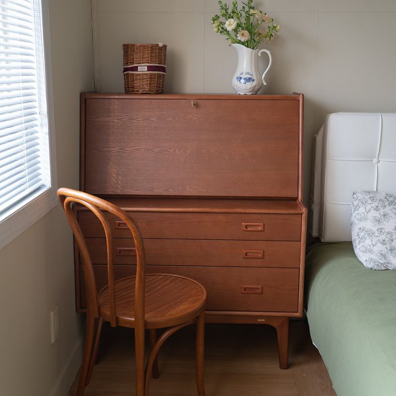Mid-Century Modern Wood Accent Chest in Ash 46" Tall 5 Drawers Cabinet Clearhalo 'Cabinets & Chests' 'cabinets_chests' 'furn' 'furn_cabinets_chests' 'Furniture' 'Living Room Furniture' 1200x1200_1c566e28-2430-4578-a2f1-b9b6723fc015