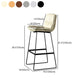 Modern Restaurant Leather Stool Matte Finish Footrest Low Back Barstool Clearhalo 'Bar Furniture' 'Bar Stools' 'bar_stools' 'furn' 'furn_bar_stools' 'Furniture' 'furniture_bar_stools' 'Kitchen & Dining Furniture' 1200x1200_1c575ac8-741c-473b-857c-598f9a0ff54b