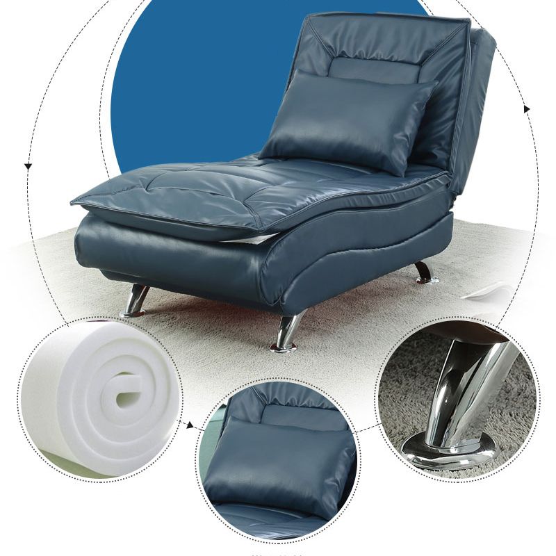 Modern Chaise Adjustable Chaise Lounge Chair for Living Room with Metal Base