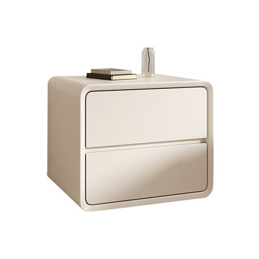 Zeitgenössischer Akzenttisch Nachttisch Kunstleder am Nachtteilschrank