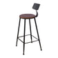 Juego de comedor de Pub con caballete Industrial, juego de mesa de Bar rectangular de madera maciza de 1/2/5 piezas
