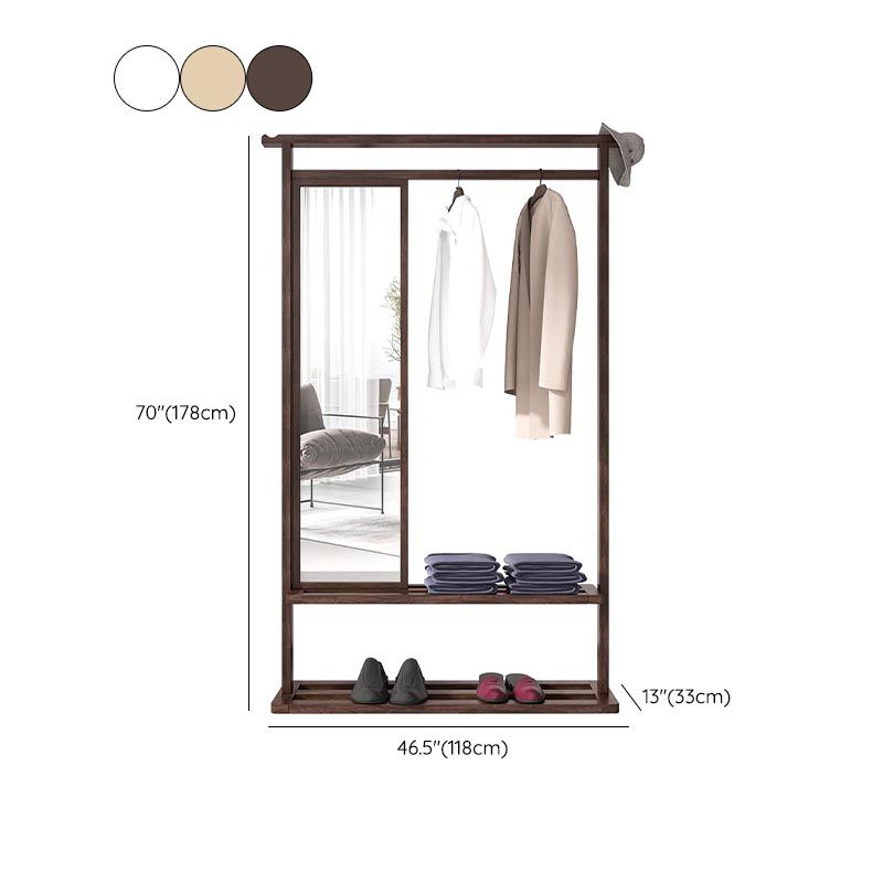 Modern Style Wardrobe Home Wooden Wardrobe Armoire with Mirror